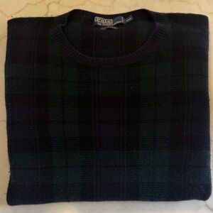 Polo by Ralph Lauren Men's Black Watch Plaid Cashmere Sweater